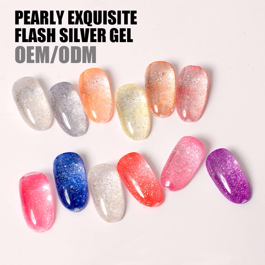 Pearly Exquisite Flash Silver Gel - S38