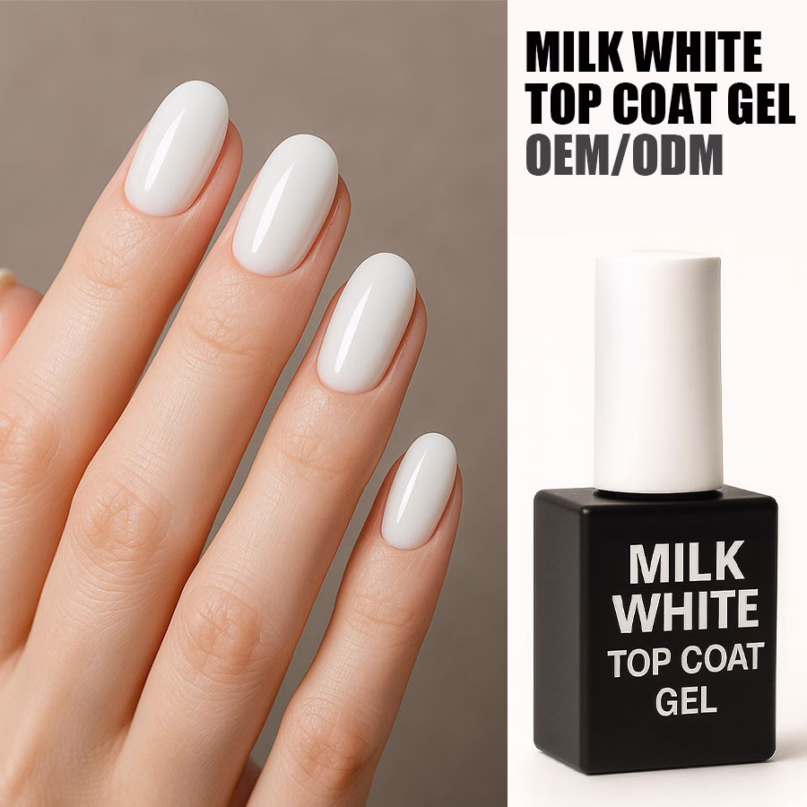 Milk White Top Coat Gel