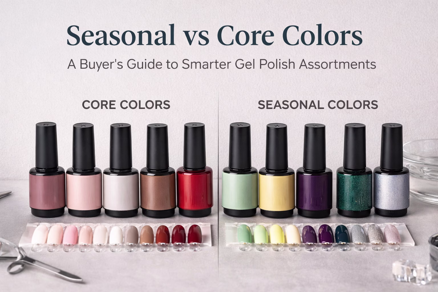 seasonal vs core gel polish colors assortment strategy for nail brands seasonal vs core gel polish colors assortment strategy for nail brands