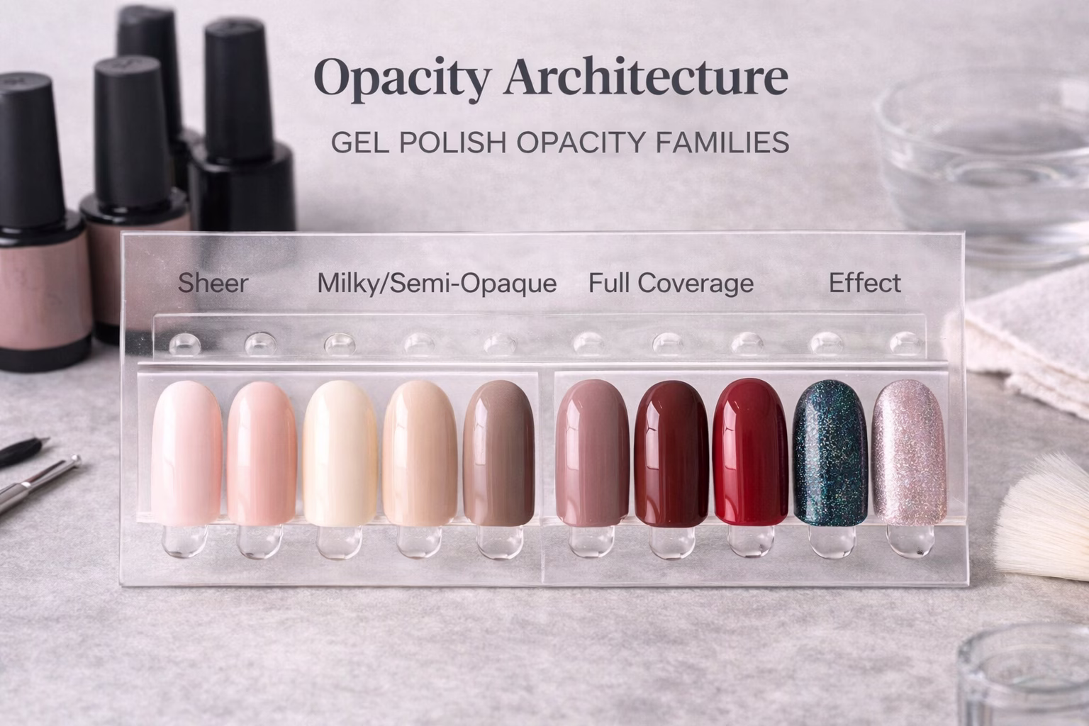 gel polish opacity families sheer milky full coverage and effect swatches gel polish opacity families sheer milky full coverage and effect swatches