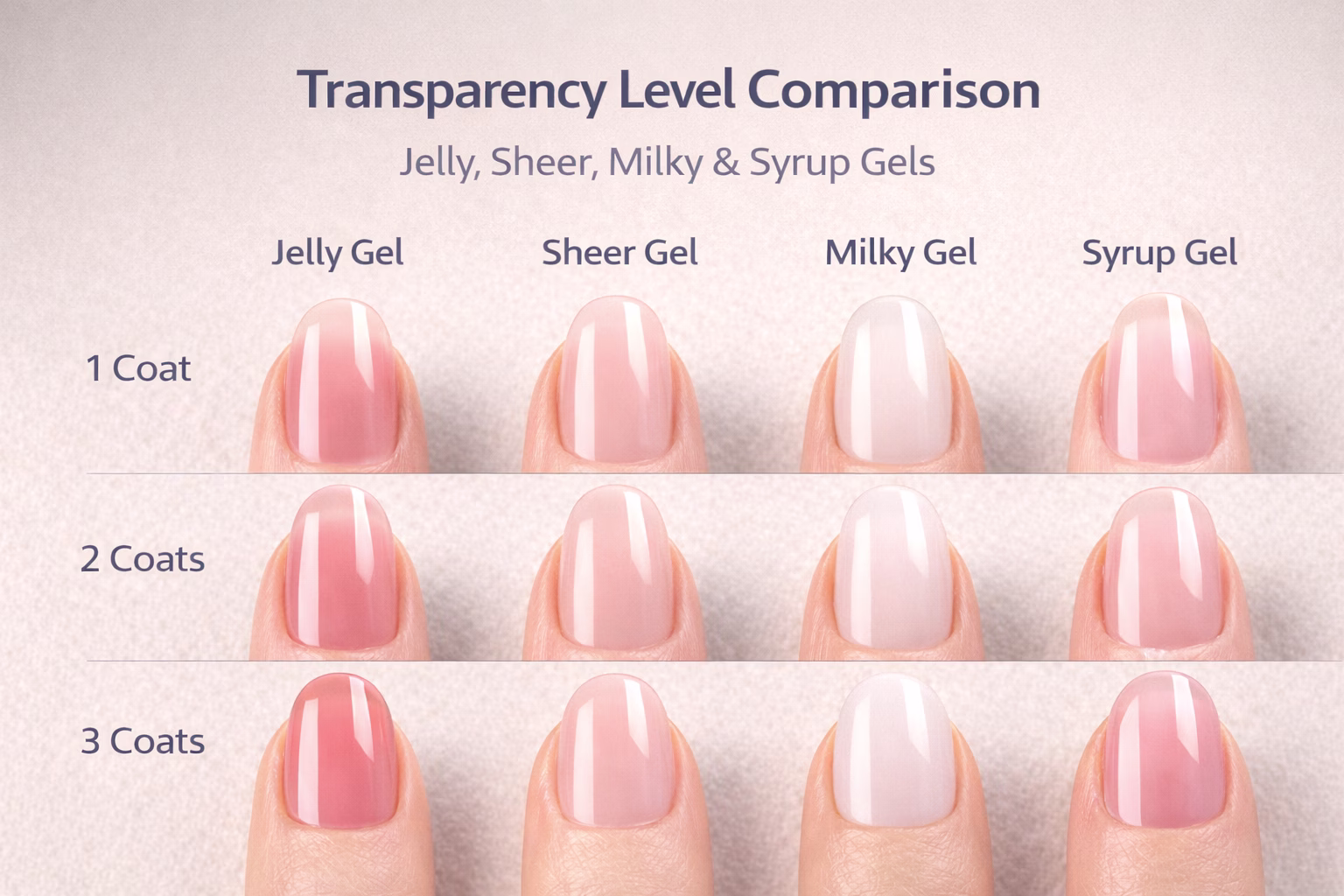 translucent gel polish layering comparison jelly sheer milky syrup translucent gel polish layering comparison jelly sheer milky syrup