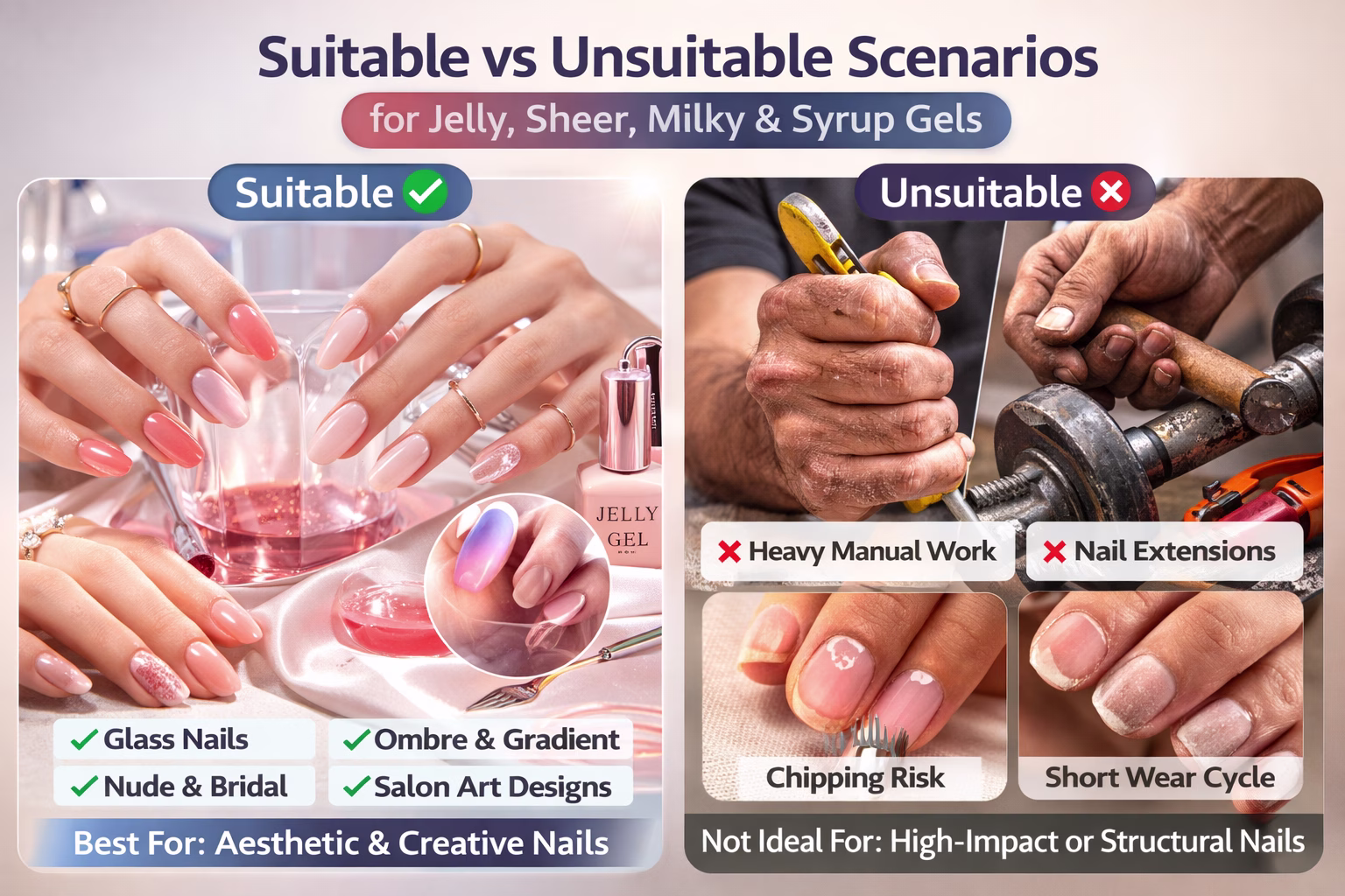 jelly gel suitable use cases vs heavy duty nail extension jelly gel suitable use cases vs heavy duty nail extension