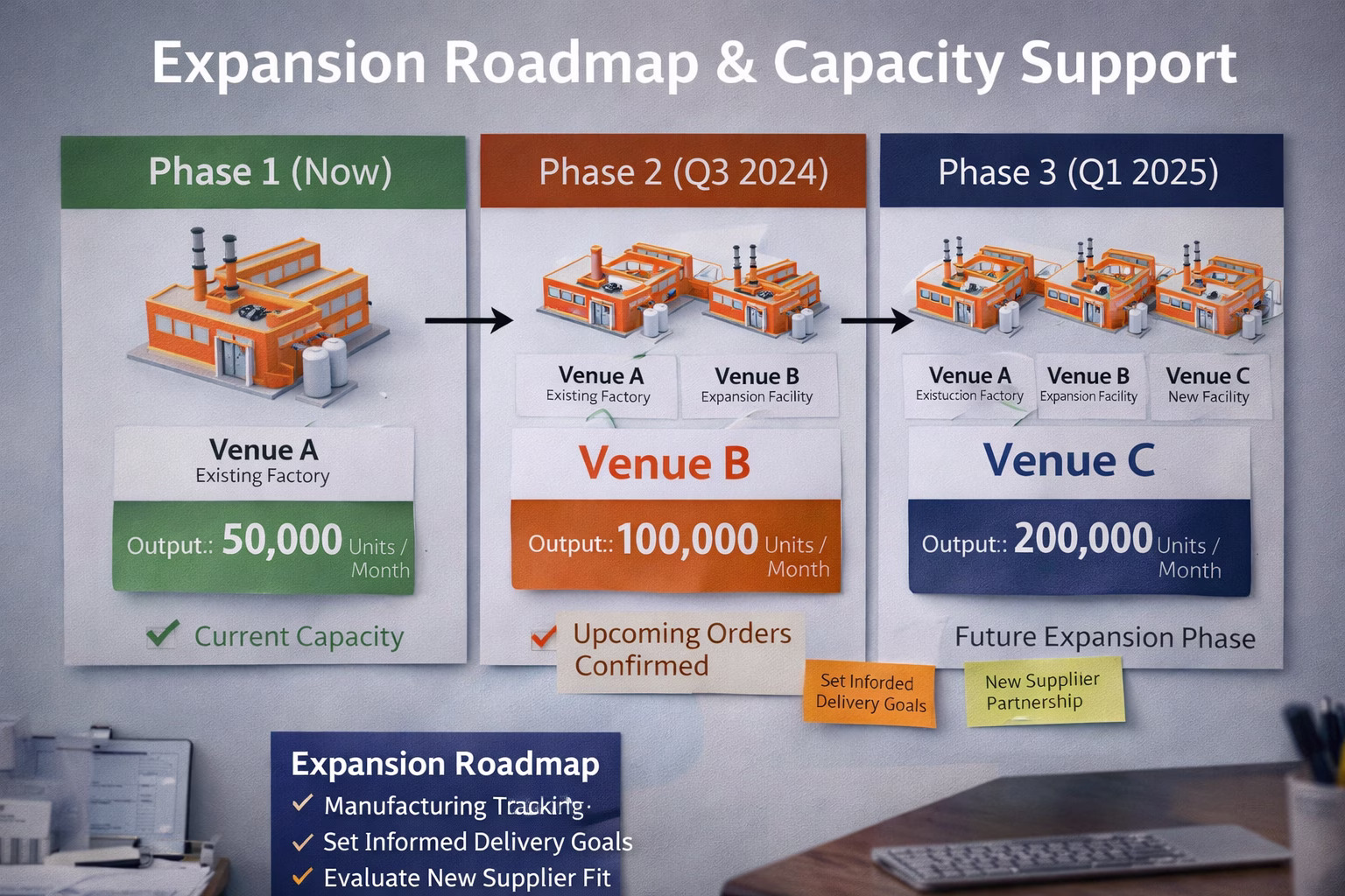 gel polish supplier scaling roadmap board showing capacity lead time and expansion plan gel polish supplier scaling roadmap board showing capacity lead time and expansion plan